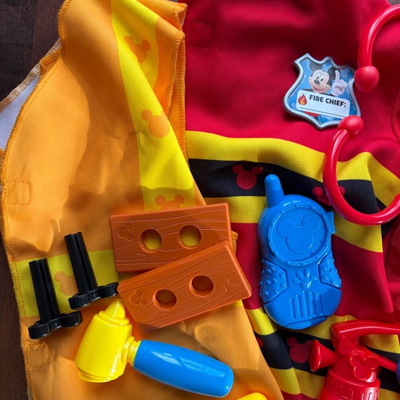 Disney Mickey Mouse Kids Dress Up Set Firefighter Doctor Construction 3 Costumes - Picture 5 of 10